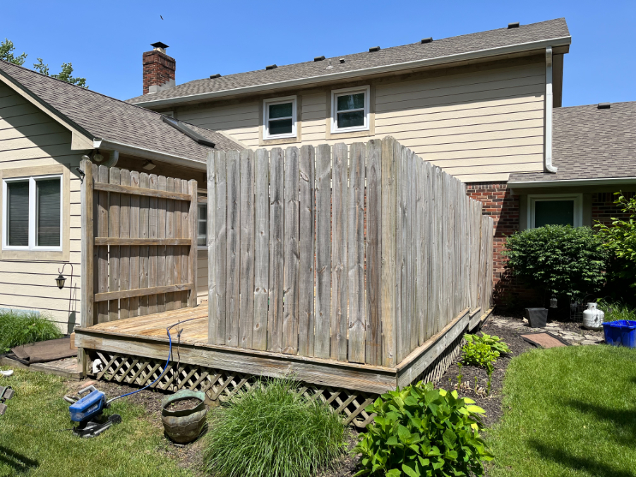 Deck staining before